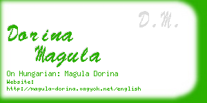 dorina magula business card
